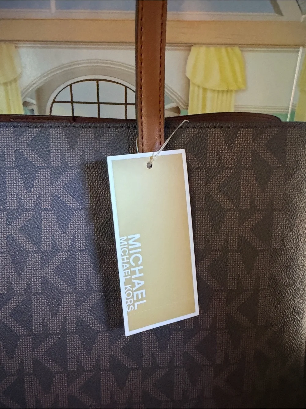 MICHAEL KORS Classic Brown Monogram Large Tote Bag ✨